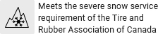 Respecte les norms rigoureuses relatives à neige de l’Association Tire and Rubber du Canada
