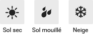 Sol sec,Sol mouillé,Neige