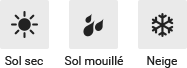  Sol sec,Sol mouillé,Neige