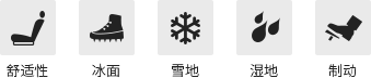 舒适性, 冰面, 雪地, 湿地, 制动