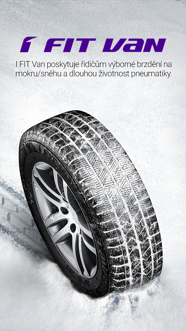 I FIT Van -I FIT Van poskytuje řidičům výborné brzdění na mokru/sněhu a dlouhou životnost pneumatiky.