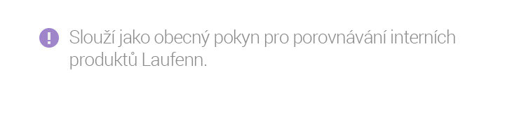 Slouží jako obecný pokyn pro porovnávání interních produktů Laufenn.