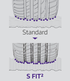 Bold side blocks with rugged, irregular design