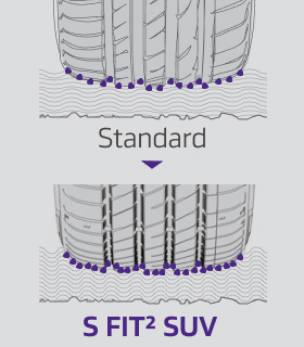 Bold side blocks with rugged, irregular design