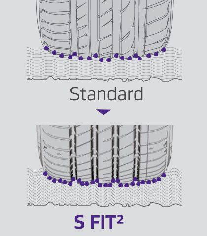Bold side blocks with rugged, irregular design