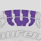 Bold side blocks with rugged, irregular design