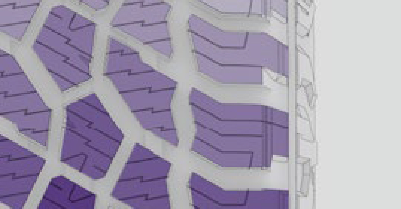 Stepped shoulder edges for improved on and off-road traction