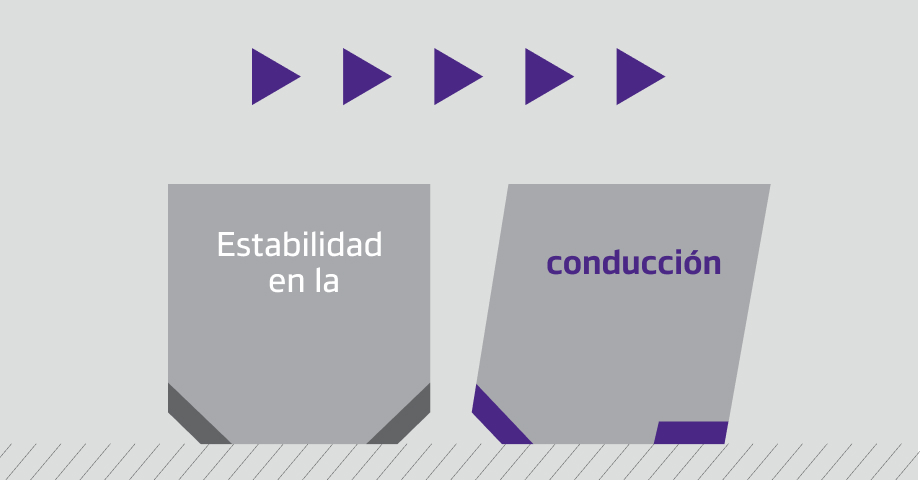 Close-up of a tire with tread blocks showing stepped shoulder edges for improved traction on both on and off-road surfaces