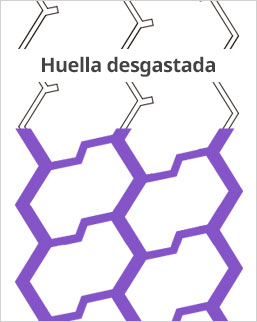 Huella desgastada