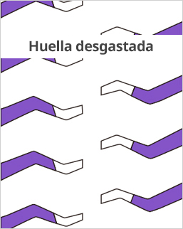 Huella desgastada