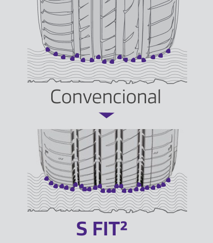 Bold side blocks with rugged, irregular design