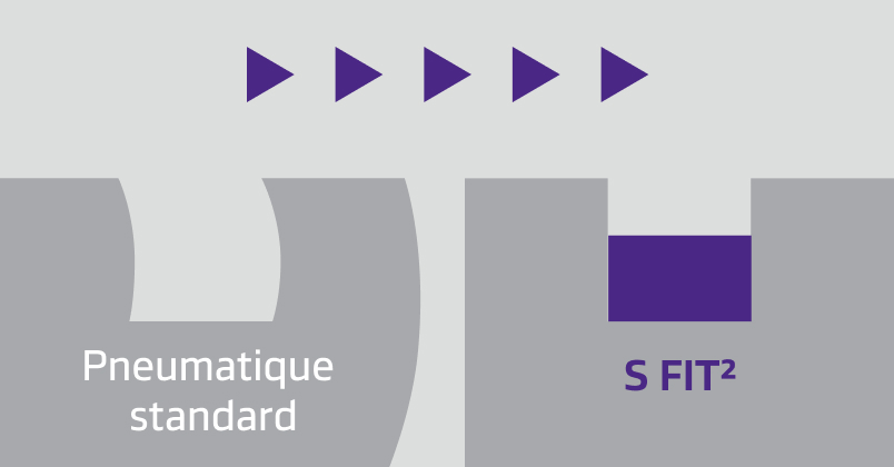 Close-up of a tire with water splashing outward, visualizing tread grooves dispersing water for hydroplaning prevention and wet traction