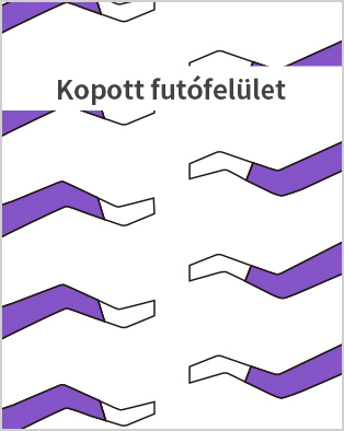 Kopott futófelület