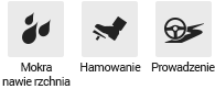 Mokra nawierzchnia, Hamowanie, Prowadzenie