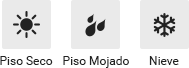 Piso Seco, Piso Mojado, Nieve