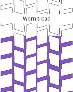 Regrooved tread