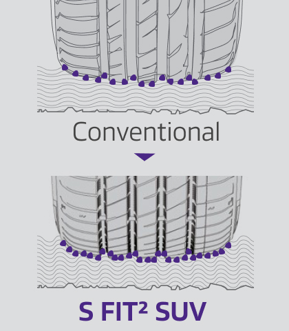 Bold side blocks with rugged, irregular design